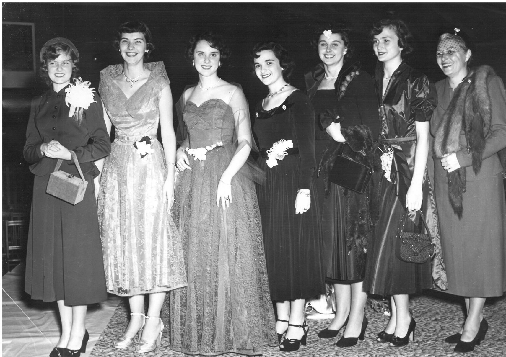 The 1951 Fall Foliage Festival queen candidates.